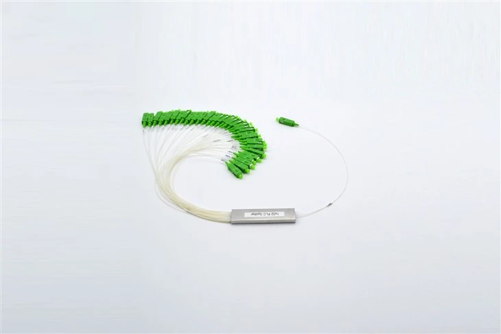 1X32 PLC Fiber Splitter, Steel Tube, Bare Fiber 250μm, SC APC, Singlemode